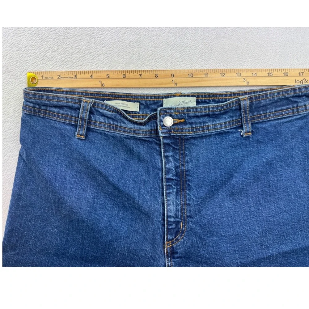 Universal Thread Womens Sailor Wide Leg Jeans Blue Denim High Rise Size 14R